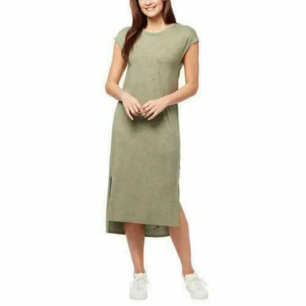 NWOT Jessica Simpson Women's Short Sleeve Midi Dress Green Size L $50 A239 - Picture 1 of 3